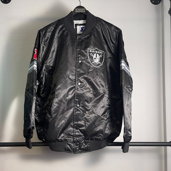 Starter Las Vegas Raiders satin jacket size XL - Picture 1 of 3